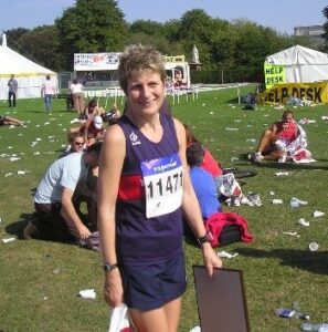 Christine Heaton after her first marathon