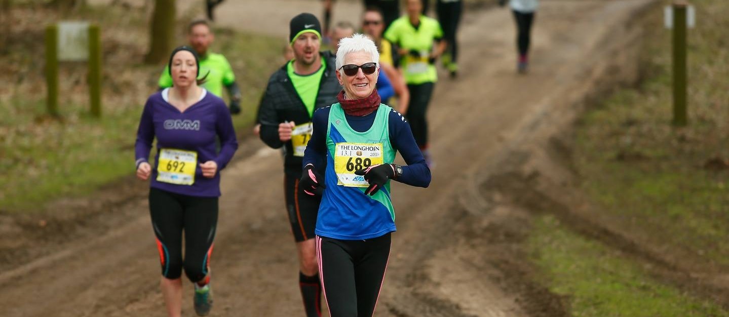 Maddy runner over 60 at Longhorn Half Marathon