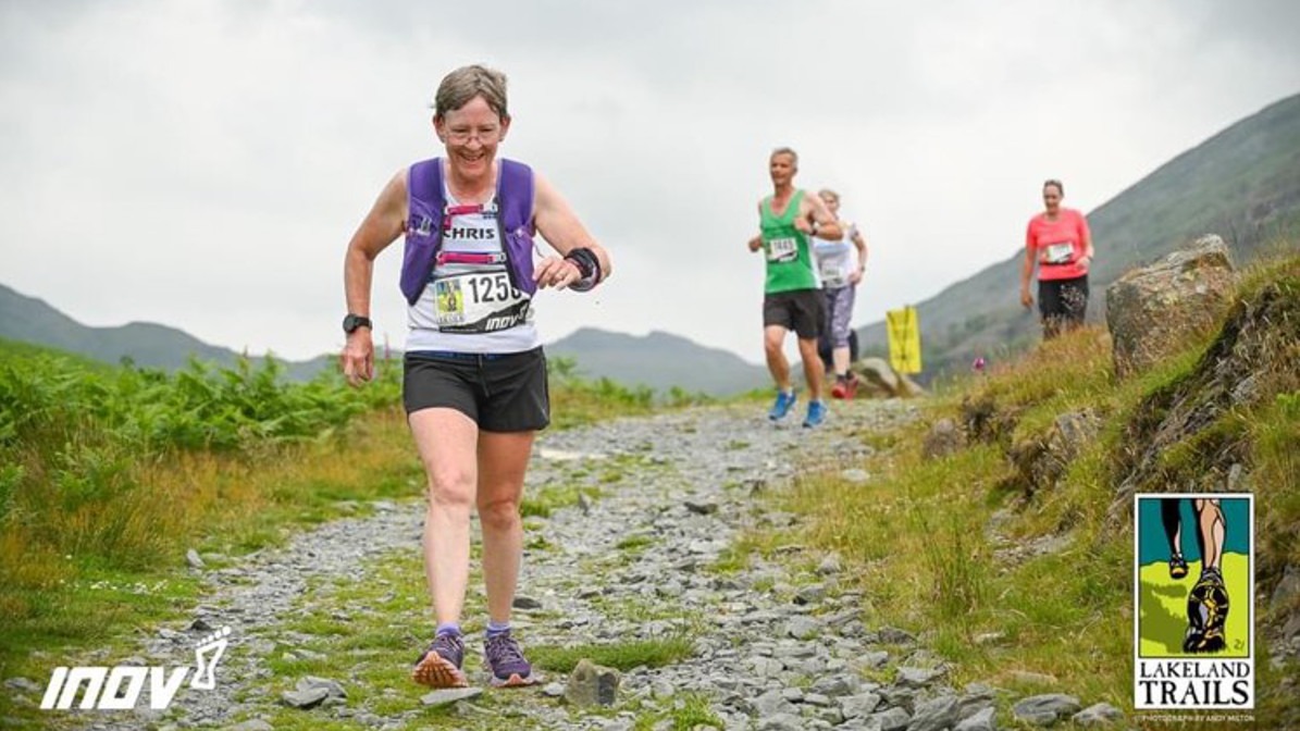 Chris Bexton runners in her 60s at Lakeland Trails event