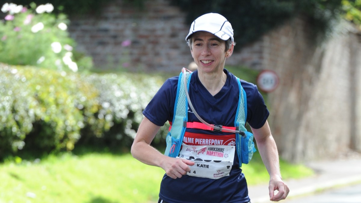 Katie Holmes jeffing the Yorkshire Marathon