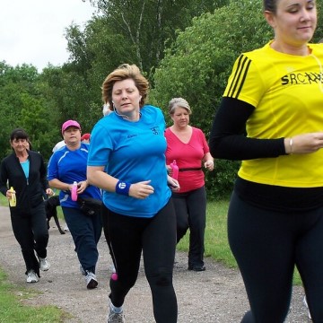 Runners at the first Colwick parkrun