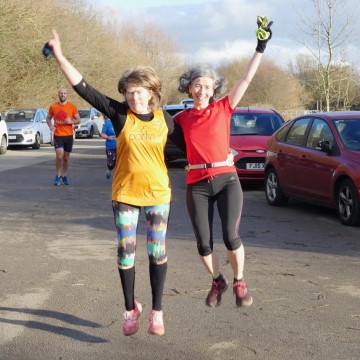 Madeleine Wells and Katie Holmes at Colwick parkrun 