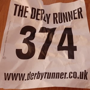 My race number from the Nottinghamshire Cross Country Championships 2022