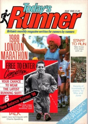 Cover of Today's Runner May 1988 showing photos of runners