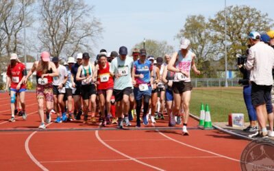 Sarah Webster and Sandra Brown at the Crawley 24 Hour Track Race 2025
